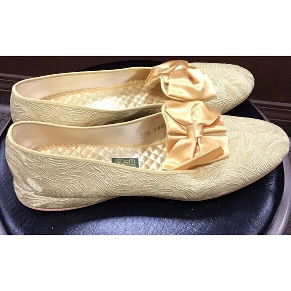 VTG YellowDaniel Green Comfy Slippers Size 7 House Shoe Made in USA - Picture 4 of 5